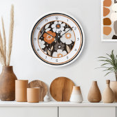 Horloge Moderne Florale Du Milieu Du Siècle