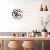 Horloge Moderne Florale Du Milieu Du Siècle