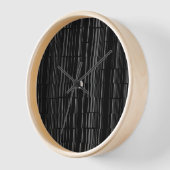 Horloge Moderne Noir Argent Blanc (Angle)