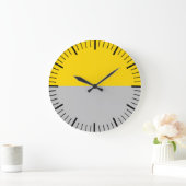 Horloge Moderne Or et Gris Sans Chiffres (Maison)