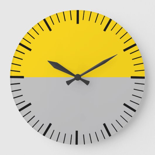 Horloge moderne or et gris sans nombre (Recto)