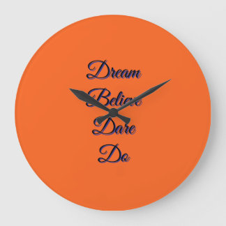 Horloge moderne orange brûlé à typographie inspira