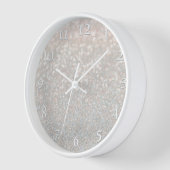 Horloge moderne, rose, doré, brillant, ombre, blush, parti (Angle)