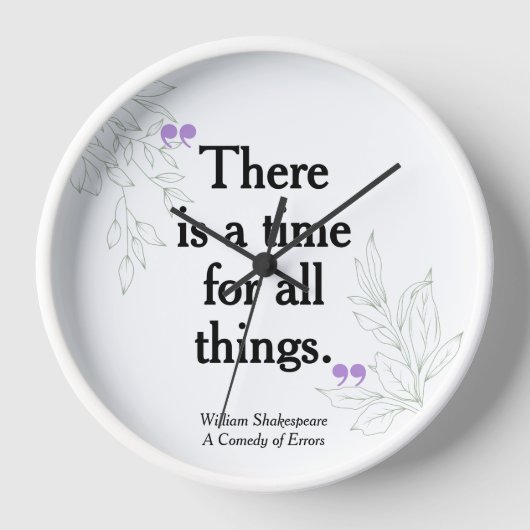 Horloge Moderne Simple Élégant Clock Typographie (Recto)