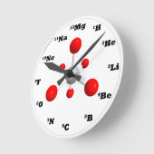 Horloge moléculaire - Rouge (Angle)