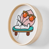 Horloge Moment cool de skateboard (Angle)