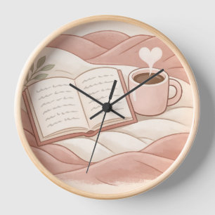 Horloge Moment de lecture cosy - Design pour les amoureux