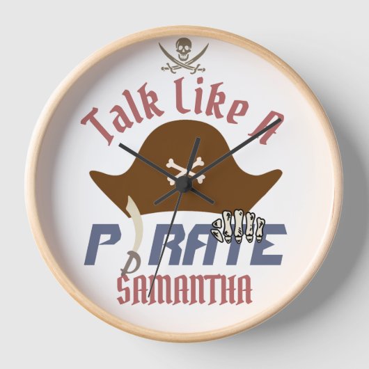 Horloge Mon trésor | International Talk Like a Pirate day (Recto)