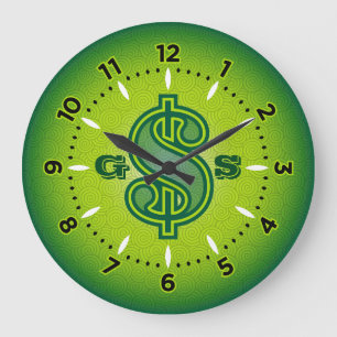 Horloge monétaire - Vert