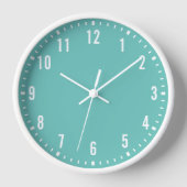 Horloge Monnaie scolaire classique Turquoise (Recto)