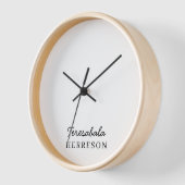 Horloge Monogram Neutral Modern Minimalist Stylish Design (Angle)