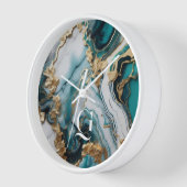 Horloge Monogramme de pierre d'âge Turquoise (Angle)