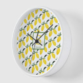 Horloge Monogramme moderne Citrus citron (Angle)
