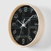 Horloge Monogramme Numéros rustiques (Angle)