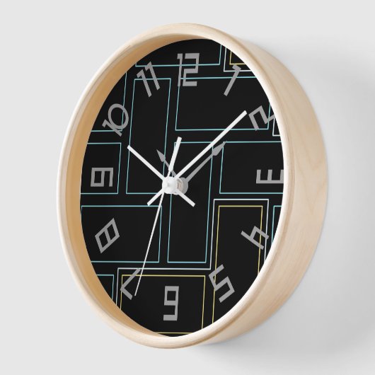 Horloge Monogramme Numéros rustiques (Angle)