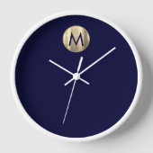 Horloge Monogramme or bleu marine de luxe (Recto)