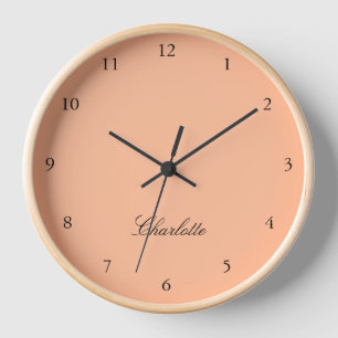 Horloge Monogramme pêche minimaliste moderne