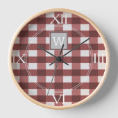 Horloge Monogramme Plaid Buffalo Rouge (Recto)