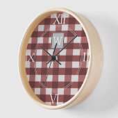 Horloge Monogramme Plaid Buffalo Rouge (Angle)