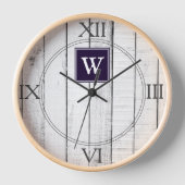 Horloge Monogramme Rustique Violet (Recto)