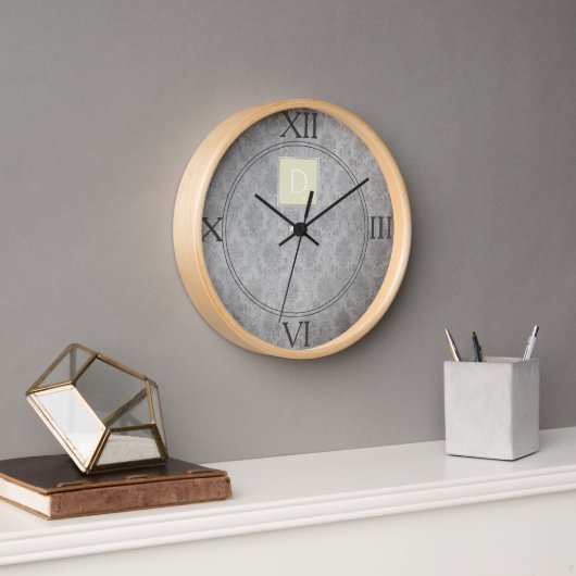 Horloge Monogramme Vintage jaune (Bureau)