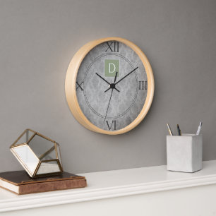 Horloge Monogramme Vintage vert Damas