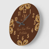 Horloge monographique en or au chocolat personnali (Angle)