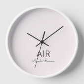 Horloge monographique rose personnalisée (Recto)