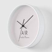 Horloge monographique rose personnalisée (Angle)