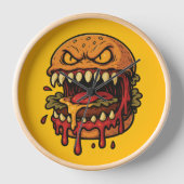 Horloge Monstre Cheeseburger (Recto)