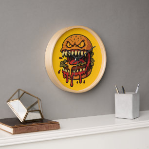 Horloge Monstre Cheeseburger