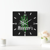 Horloge monstre vierkante klok (Huis)