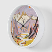 Horloge Montagnes de lavande (Angle)