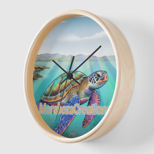 Horloge Morabeza turtle clock (Angle)