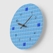 Horloge - Mosaïque Carré bleu (Angle)