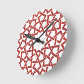 Horloge Mosaïque marocaine rouge MAMLUK (Angle)