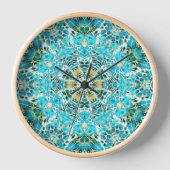 Horloge Mosaïques turquoise 1 motif (Recto)
