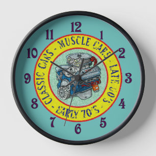 HORLOGE MOTEUR DE VOITURE DE STYLE RÉTRO