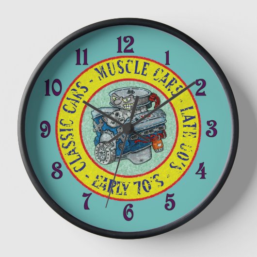 HORLOGE MOTEUR DE VOITURE DE STYLE RÉTRO (Recto)