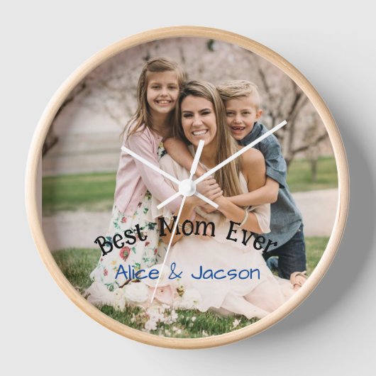 Horloge Mother's day best mum wall clock (Recto)