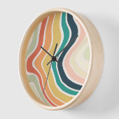 Horloge Motif Abstrait coloré (Angle)