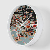 Horloge Motif Abstrait couleur rétro (Angle)
