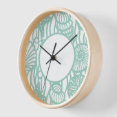 Horloge Motif Aqua Seashell (Angle)