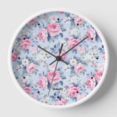 Horloge Motif chic Shabby rose pastel (Recto)