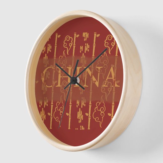 Horloge Motif chinoise (Angle)