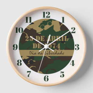 Horloge Motif de camouflage de véhicule militaire