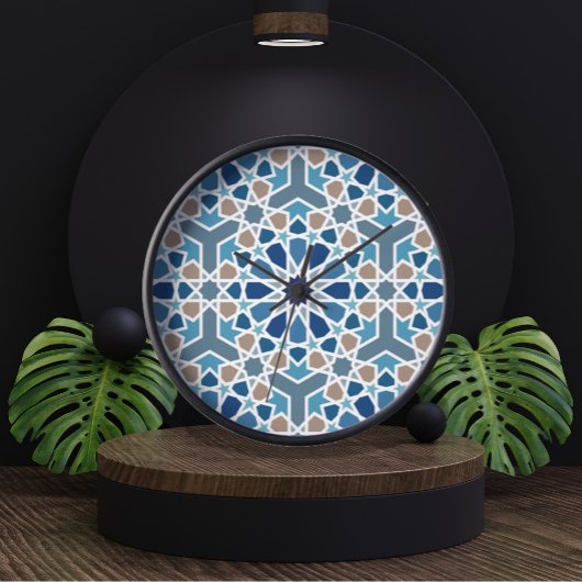 Horloge Motif de conception géométrique arabe