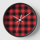 Horloge Motif de conception rouge Noël (Recto)