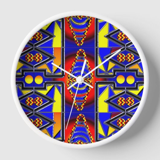 Horloge Motif de dégradé géométrique  (Recto)