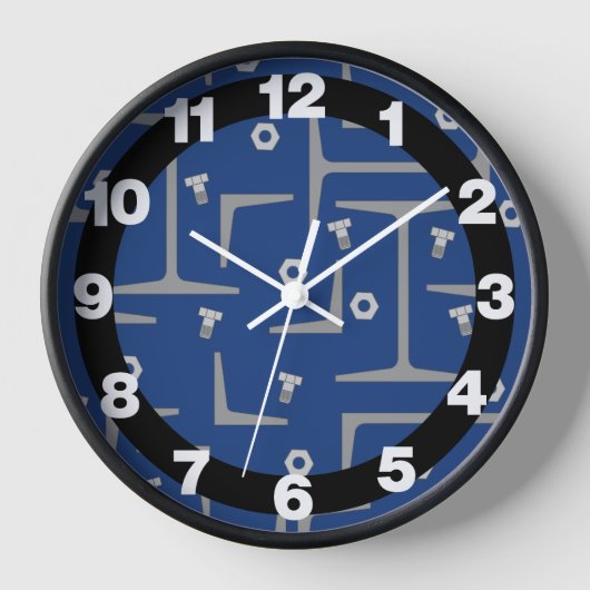 Horloge Motif de dessin en acier structurel (Recto)